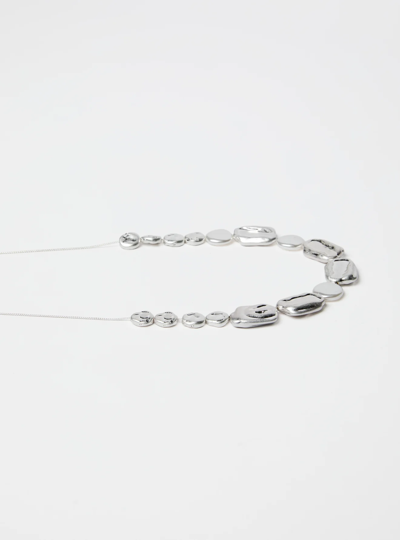 RUSTIC DISC & PEARL NECKLACE - Image 3