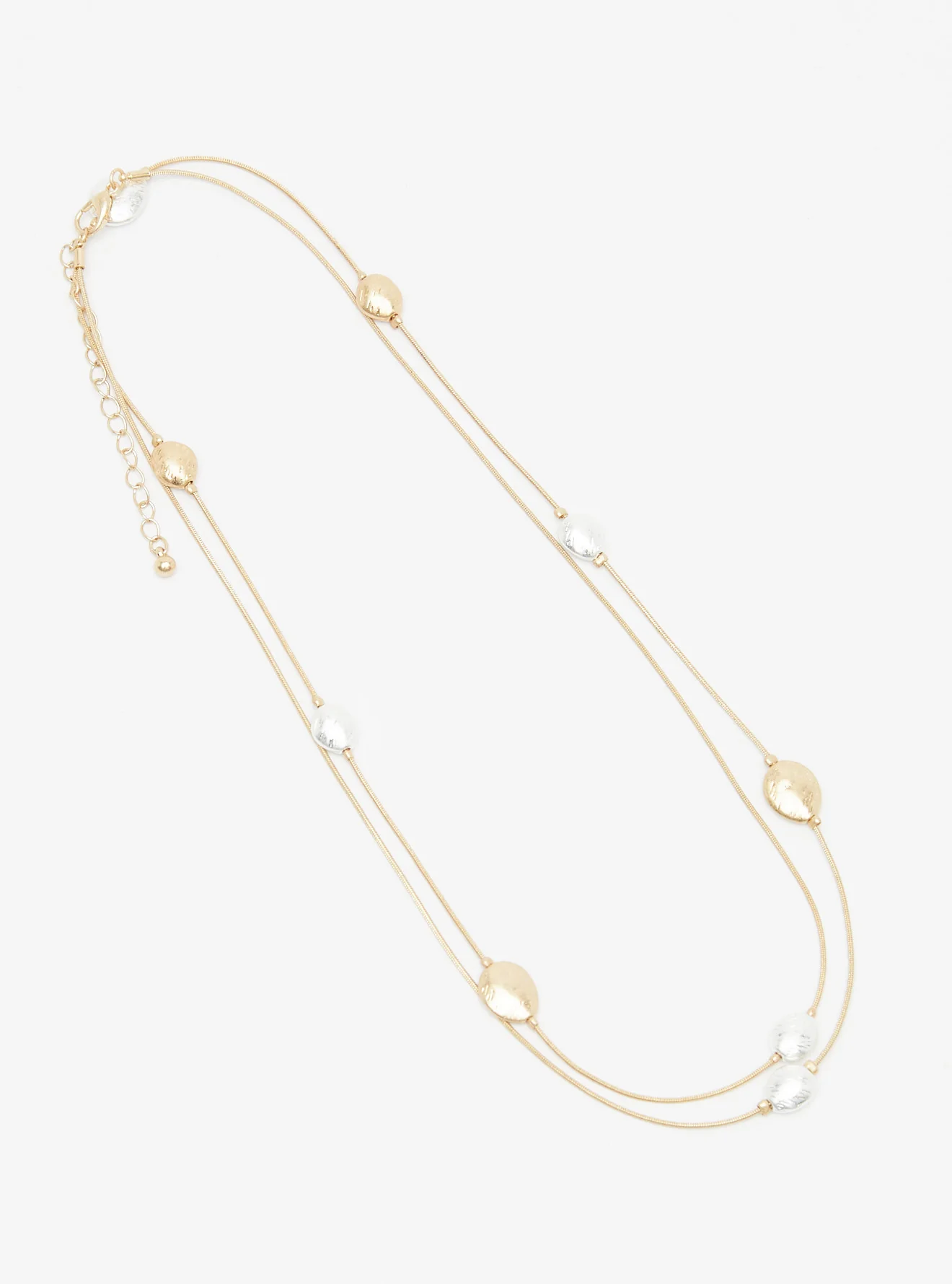 TWO TONE MULTI DISC NECKLACE - Image 3